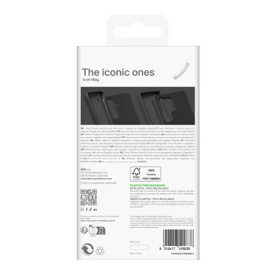 11. Puro Icon Mag Silikonhülle mit MagSafe für Samsung Galaxy S25 – Schwarz