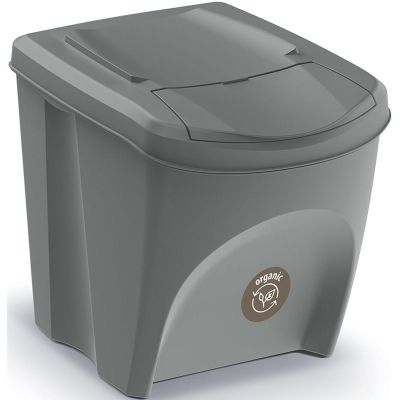 4. Mülltonnen 25 l Sortibox Set 4-teilig Graustein