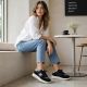 5. Schwarze Plateau-Sneaker Kobbo 100103