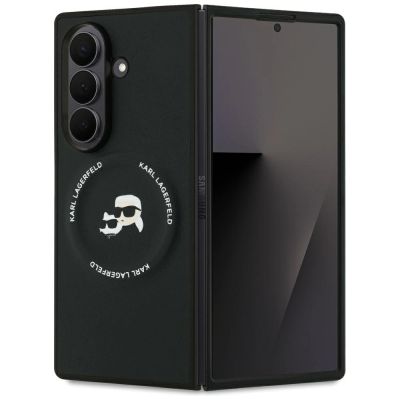Karl Lagerfeld Karl&Choupette Logo MagSafe Hülle für Samsung Galaxy Z Fold7 - Schwarz