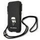 Karl Lagerfeld Saffiano Ikonik Karl 6,7'' Handtasche - Schwarz
