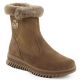 Damen-Ankle-Boots aus Wildleder mit Fellbesatz, braun, Filippo DBT7271