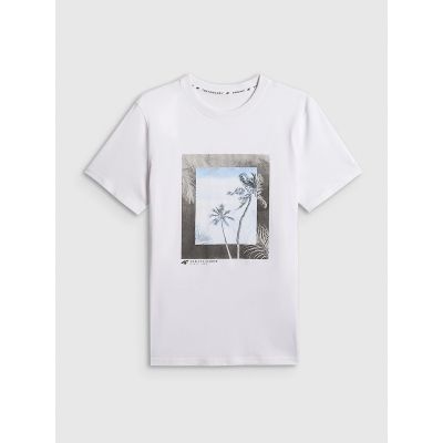 5. Herren-T-Shirt mit Aufdruck, regulär, Größe 4F 4FWSS26TTSHM3034-10S