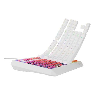 8. GENESIS Thor 230 TKL Gaming-Tastatur, USB, QWERTY, US-Englisch, Weiß