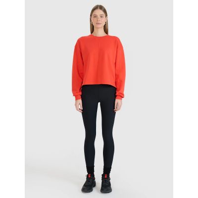 6. Oversize-Sweatshirt ohne Kapuze, offener Reißverschluss, Damen 4F 4FWSS25TSWSF1543-62S