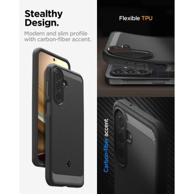 8. Spigen Rugged Armor Schutzhülle für Samsung Galaxy A27 5G – Mattschwarz