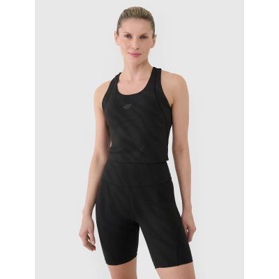 2. Schnelltrocknendes Damen-Trainings-Crop-Top 4F 4FWSS25TFSLF413-20S