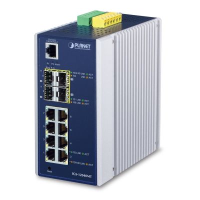 PLANET IGS-12040MT Netzwerk-Links Managed L2+ Gigabit Ethernet (10/100/1000) Blau, Weiß