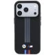 3. BMW M Quadrille Kevlar Anthrazit & Tricolor Print Lines MagSafe Hülle für iPhone 18 Pro Max / 17 Pro Max - Schwarz