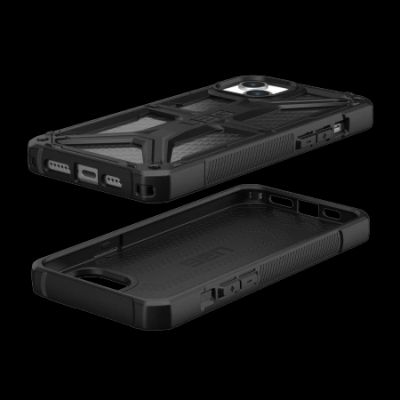 3. UAG Monarch Hülle für iPhone 15 Plus – schwarzer Carbon