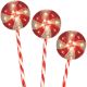 9. LED-Gartendekoration Zucker-Lollis, 3er-Set, warmweiß