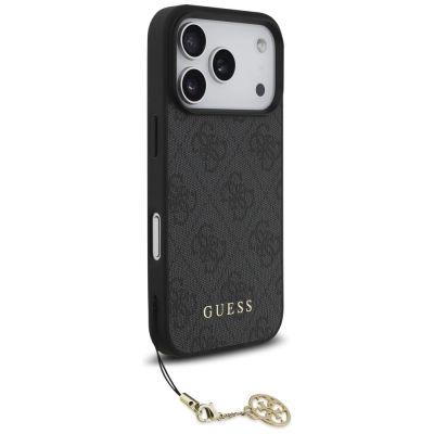 3. Guess 4G Charms Collection MagSafe Hülle für iPhone 17 Pro - Schwarz