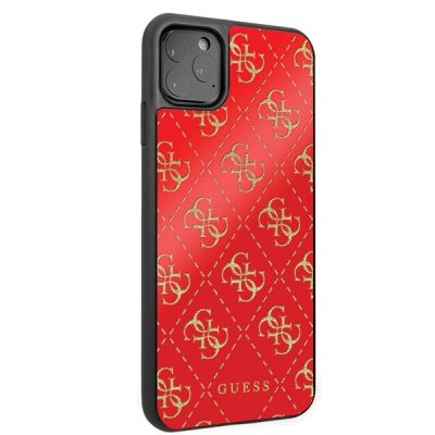 5. Guess, GUHCN654GGPRE iPhone 11 Pro Max rot/rot Hartschale 4G Double Layer Glitter