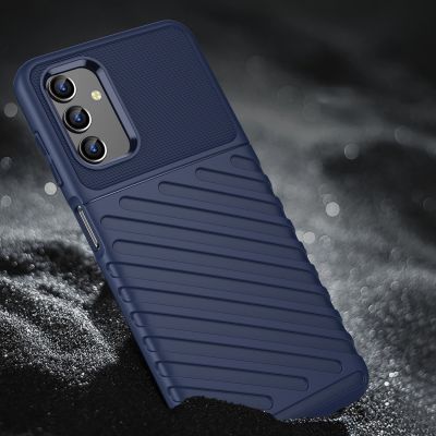 5. Thunder Case Flexibel Robuste Panzer Handyhülle TPU Schutzhülle für Samsung Galaxy A13 5G blau