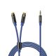 Orico AXRF Audiokabel, 3,5-mm-Klinkenstecker auf 2x Cinch-Buchse, 2 m – blau