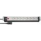 Brennenstuhl Premium-Line Steckdosenleiste 19 Zoll Steckdosenleiste 8-fach, Juodas/Lichtgrau, 3m