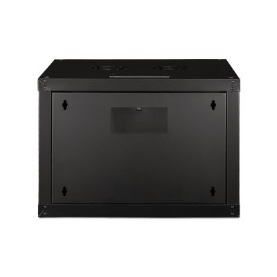 4. Digitus Unique 19" 7U 600x600 Wand-Netzwerkschrank, Glastür, schwarz, ungeteilt, montiert, 100 kg