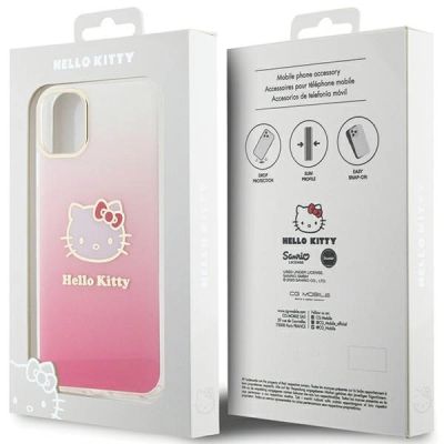8. Hello Kitty IML Gradient Electrop Kitty Head Hülle für iPhone 11 / Xr – Pink