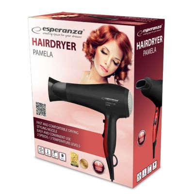 5. Esperanza Pamela EBH004K Haartrockner (2200W; schwarz)