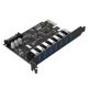 2. USB-3.0-PCI-E-Erweiterungskarte mit 7 Anschlüssen für Desktop-Gehäuse