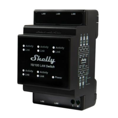 Shelly LAN-Switch – Steckdose – 5 Ports – 10/100 Mbit/s
