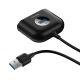 4. HUB Baseus Square USB-A auf 1x USB-A 3.2 Gen 1 / 3x USB 2.0 mit 1m Kabel - schwarz