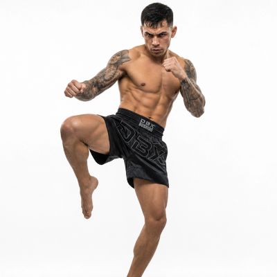 5. Schwarze Muay-Thai-Shorts für Herren V1 COMBATWEAR | DBX Bushido