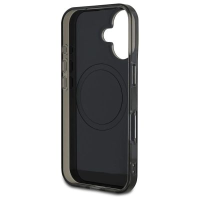 7. Mercedes MB Double Layer Crossed Lines MagSafe Hülle für iPhone 16 - Schwarz