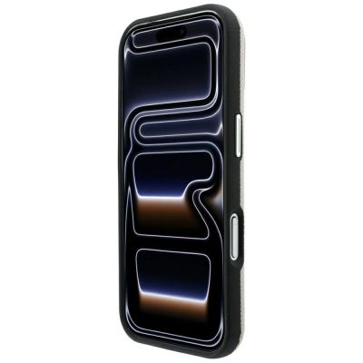 5. Karl Lagerfeld MagSafe Hülle mit geprägtem Ringmuster und Kameo-Logo für iPhone 18 Pro / 17 Pro – Beige