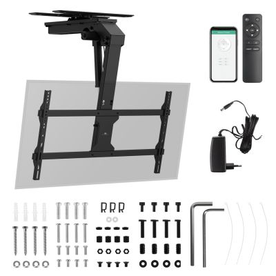 11. Elektrische TV-Halterung von Maclean, Deckenmontage, Tuya-kompatibel, max. VESA 800x400, horizontale Verstellung +90° bis -90°, für Fernseher von 43 bis 86 Zoll, max. 45 kg, MC-109 T