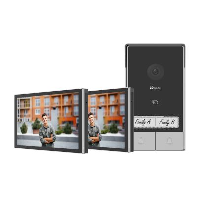 7. EZVIZ HP7 Video-Türsprechanlage für zwei Familien mit zwei Monitoren