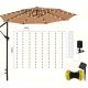 8. Solar-Gartenschirmbeleuchtung 5 m 72 LED