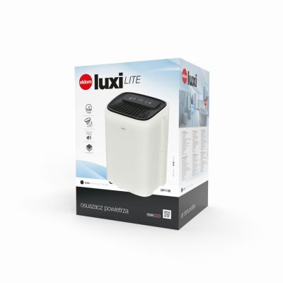 8. ELDOM Luftentfeuchter OP1130, Fassungsvermögen 2,3 l, Luftdurchsatz 100 m³/h, Effizienz 10 l/24 h (30 °C, 80 % relative Luftfeuchtigkeit)