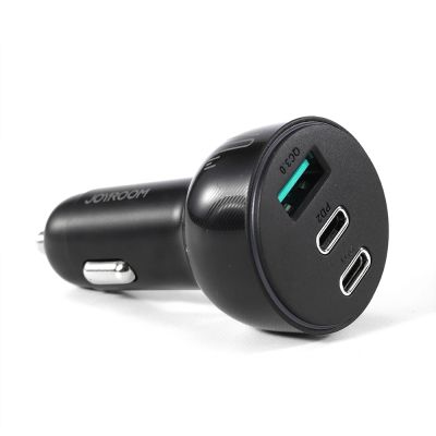 10. Joyroom 70W Autoladegerät mit 3 Anschlüssen: USB, 2 x USB C schwarz (JR-CL26)
