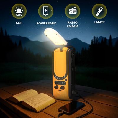18. Extralink Power Ranger EPS-6000 | Powerbank | 6000 mAh, FM-Radio, LED-Licht, Dynamo, Solarpanel
