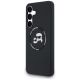 2. Karl Lagerfeld Silikonhülle mit Karl & Choupette-Motiv (MagSafe) für Samsung Galaxy S25 FE – Schwarz