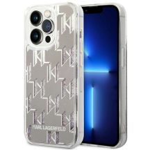 Karl Lagerfeld KLHCP14XLMNMS iPhone 14 Pro Max 6,7" Hardcase Silber / Silber Liquid Glitter Monogram
