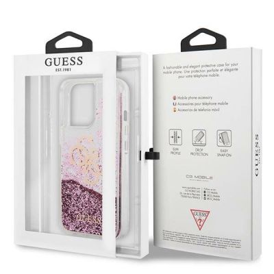 8. Guess GUHCP13XLG4GPI iPhone 13 Pro Max 6,7" rosa/rosa Hardcase 4G Big Liquid Glitter
