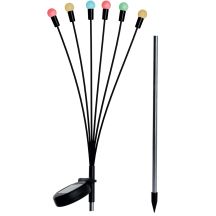 Solarlampe, die im Wind tanzt, bunte Kugeln, 6 LEDs, 72 cm