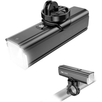 2. Rockbros 24610002001 Fahrrad-Frontlicht 1000 lm + USB-C - USB-A Kabel - Schwarz