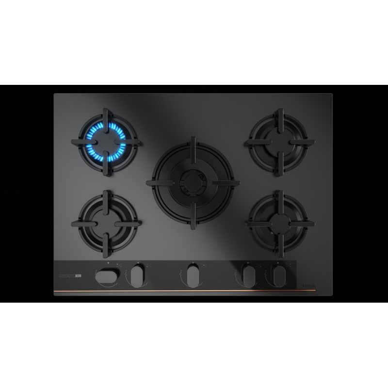 8. Teka GBC 75 Infinity G1 Schwarz Einbaugerät 70 cm Gas 5 Zonen