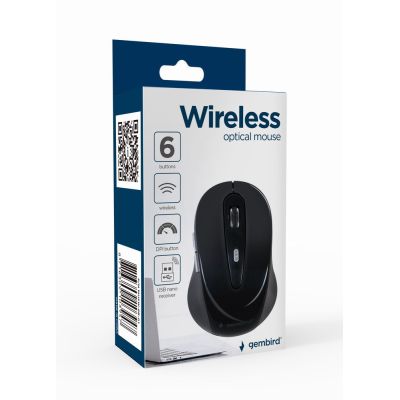 2. GEMBIRD MUSW-6B-01 Maus (optisch; 1600 DPI; schwarz)