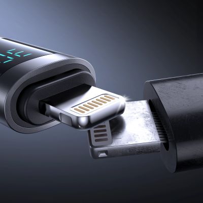 5. Joyroom S-A16 Pro Prism Series 30W USB-C - Lightning Kabel mit Display 1,2m - Schwarz