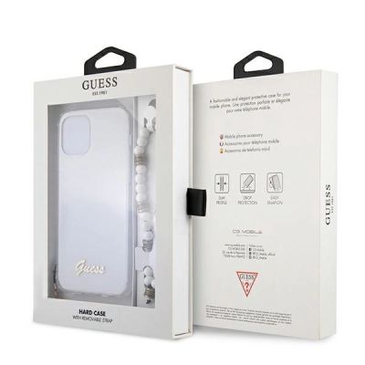 8. Guess GUHCP12LKPSWH iPhone 12 Pro Max 6,7" Transparentes Hardcase White Pearl