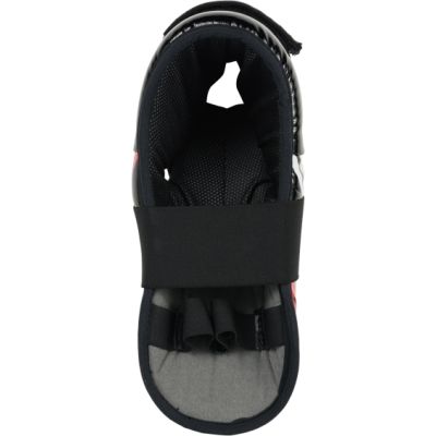 6. TOP TEN OSTT-PU "SUPERLIGHT" URBAN ARTS Fußschützer schwarz und rot (WAKO APPROVED neu)