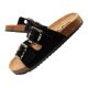 Lee Cooper Damen-Slipper, schwarzes Wildleder, bequem, leicht