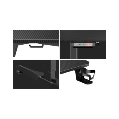 16. Huzaro Hero 8.5 Schwarzer Gaming-Schreibtisch