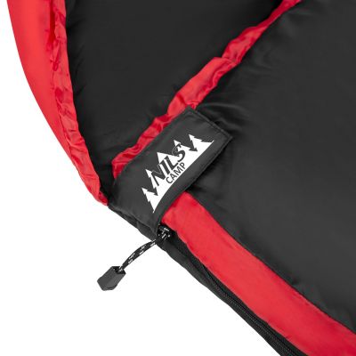 10. NILS CAMP NC2012 Schlafsack schwarz und rot