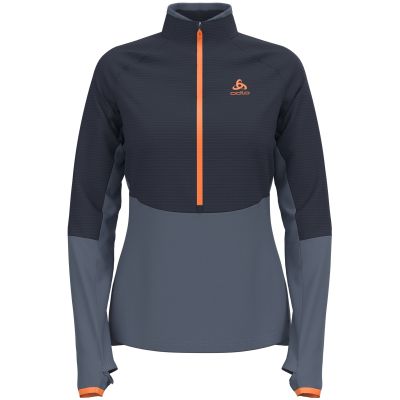 Damen-Skifleece mit Stehkragen Odlo DESCENT CW 200 SL marineblau