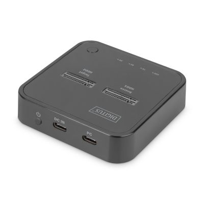 4. DIGITUS M.2 NVME SSD-Dockingstation mit Offline-Klonfunktion, USB-C, Schwarz DA-71545